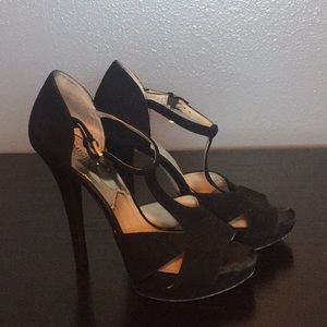 Black suede Micheal kors heels